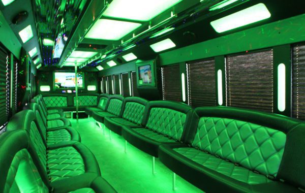 Limo Party Bus rental White for 50 passengers