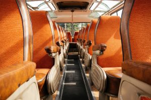 What types of events are suitable for a 40-passenger charter bus